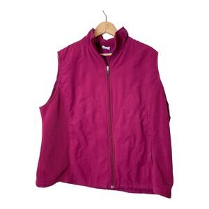 Columbia Vest Magenta Pink Lightweight Womens XXL 2X Plus